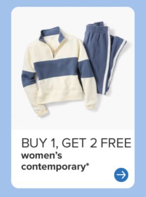 A women's matching matching activewear set. Buy 1, get 2 free women's contemporary.