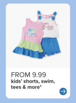 A girls dress and set. From 9.99 kids' shorts, swim, tees & more.