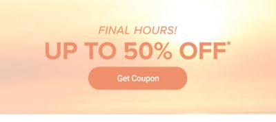 Sun & Fun sale. Up to 50% off. Get coupon. Now-6/22.