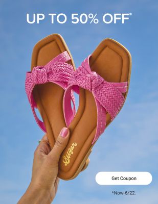 Sun & Fun sale. Up to 50% off. Get coupon. Now-6/22.