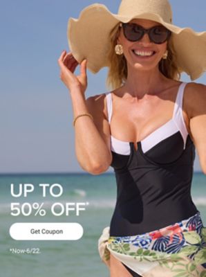 Sun & Fun sale. Up to 50% off. Get coupon. Now-6/22.