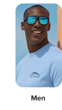  A man in a t-shirt and sunglasses. Men.