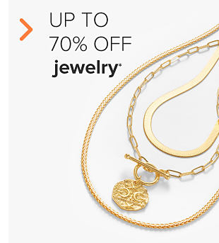 Various gold pendants. Up to 70% off jewelry. 