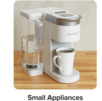 An image of a coffee maker and coffee mug. Shop small appliances.