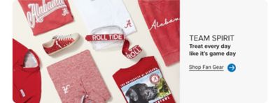 An assortment of The University of Alabama tees, clothing and accessories. Team spirit. Treat every day like it's game day. Shop fan gear.