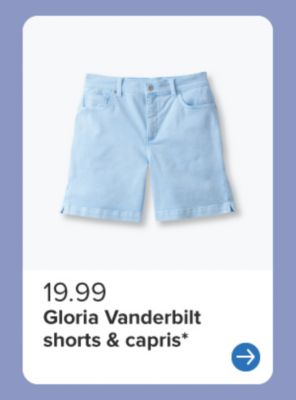 A pair of women’s shorts. 19.99. Gloria Vanderbilt shorts & capris.