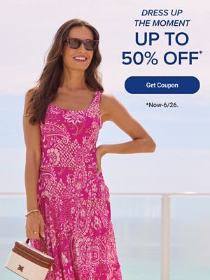 Today's coupon. Up to 50% off. Get coupon. Now through June 26.