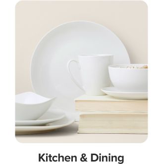A set of white dinnerware. Shop kitchen & dining.
