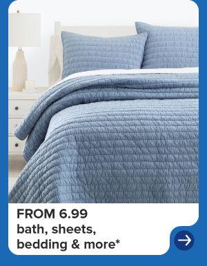 A blue bedding set. From 6.99 bath, sheets, bedding and more.