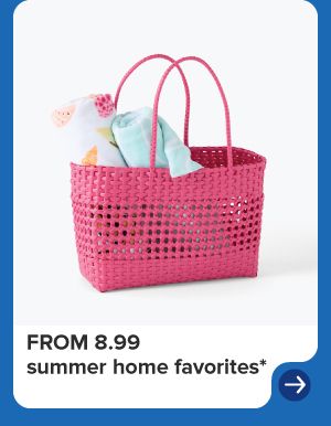 A pink beach bag with towels. From 9.99 summer home favorites.
