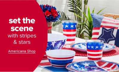Set the scene with stripes & stars. Shop Happy Home.