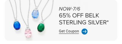 Pendants in blue, pink and green. 65% off Belk Sterling Silver. Get coupon.