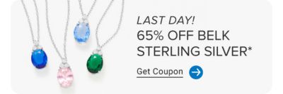 Pendants in blue, pink and green. Last day. 65% off Belk Sterling Silver. Get coupon.