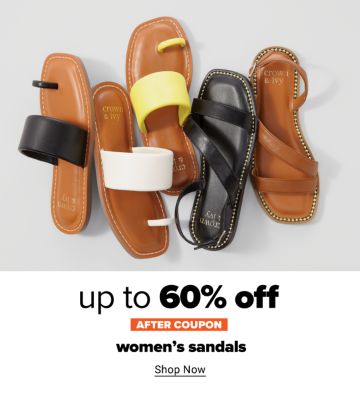 Up to 60% off women's sandals after coupon. Shop Now.