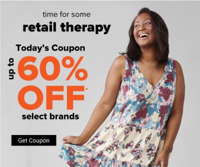 Today's Coupon - Up to 60% off select brands. Ends 7/11. Get Coupon.