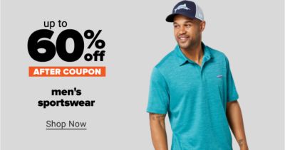 Up to 60% off men's sportswear after coupon. Shop Now.