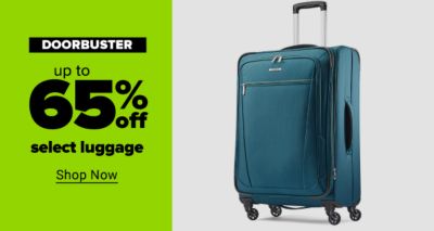 Doorbuster - Up to 65% off select luggage. Shop Now.