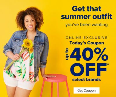 Today's Coupon - Up to 40% off select brands. Get Coupon.