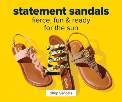 Statement sandals. Fierce, fun & ready for the sun. Shop Sandals.