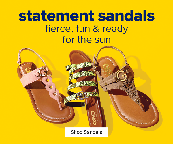 Statement sandals. Fierce, fun & ready for the sun. Shop Sandals.
