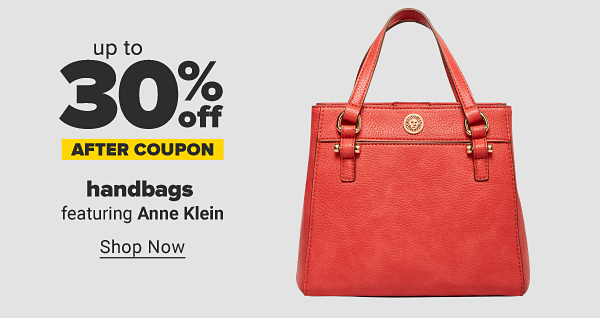Up to 30% off handbags after coupon featuring Anne Klein. Shop Now.