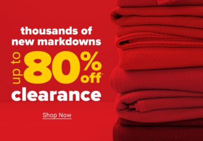 Up to 80% off clearance. Shop All.
