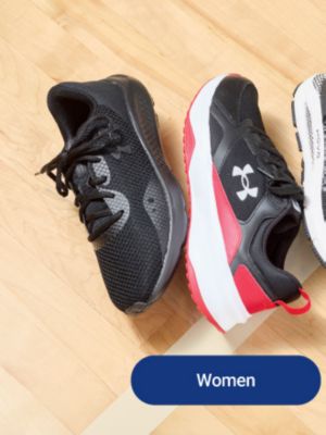 Four different styles of Under Armour shoes. The Active Shop. Shop women.