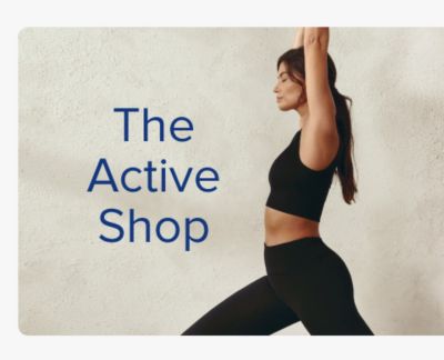 A woman running in a purple activewear set. The Active Shop.