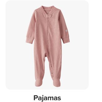 An image of striped pajamas. Shop pajamas.