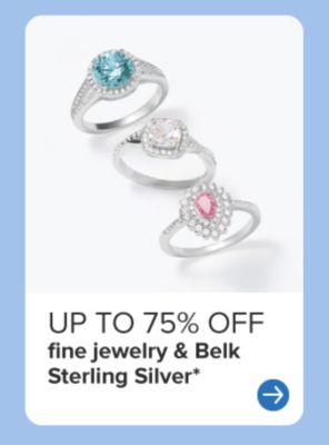 Up to 75% off fine jewelry and Belk Sterling Silver. Silver rings with gemstones.