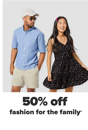 50% off fashion for the family.