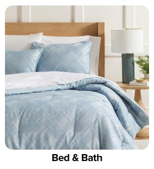 Blue bedding set. Shop bed and bath.