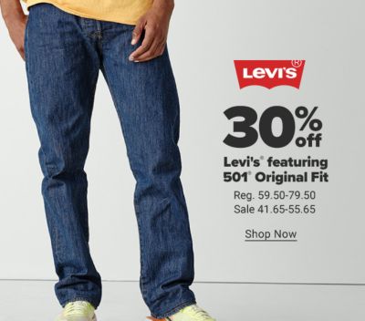 30% off Levi's featuring 501 Original Fit. Reg 59.50-79.50. Sale 41.65-55.65. Shop Now.