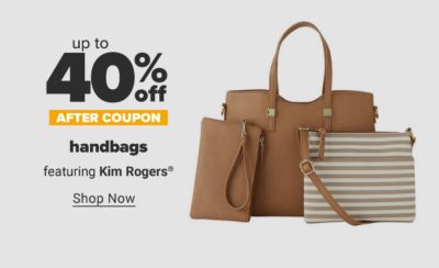 Up to 40% off after coupon handbags featuring Kim Rogers. Shop Now.