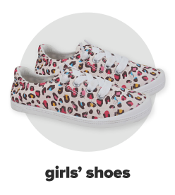 A pair of pink leopard print canvas sneakers. Girls' shoes.