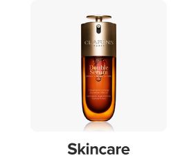 A serum bottle. Shop skincare. 