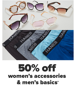 Daily Deals - 50% off women's accessories & men's basics