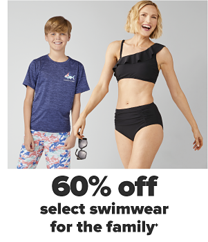60% off select swimwear for the family.
