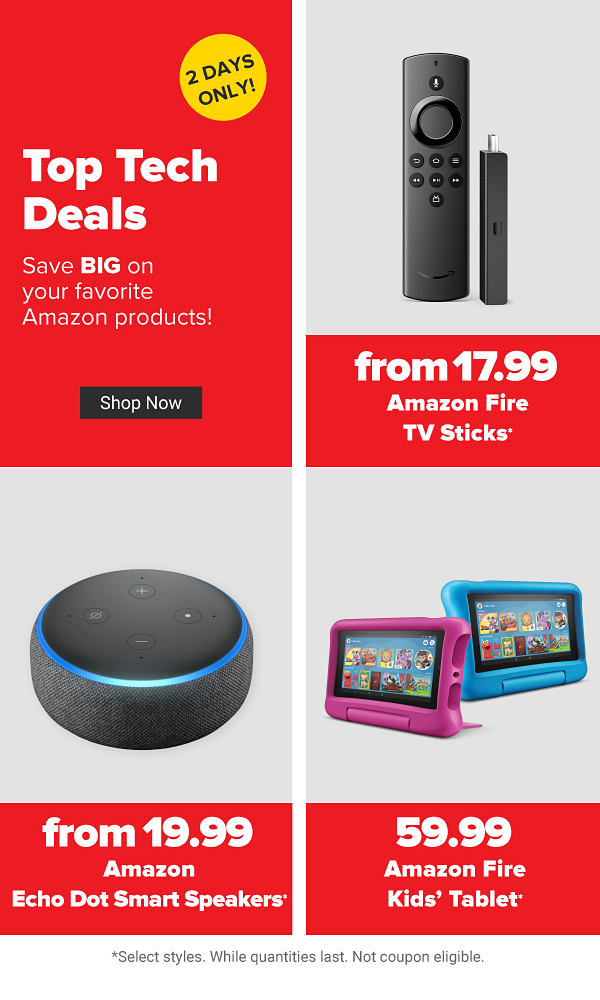 2 Days Only! Top Tech Deals - Save BIG on your favorite Amazon products. Shop Now.
