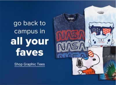 Go back to campus in all your faves. Shop Graphic Tees.