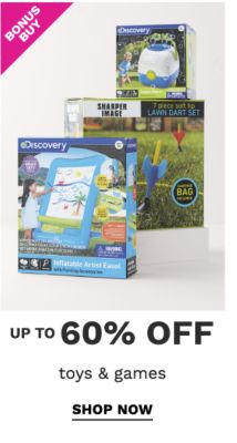 Bonus Buy - Up to 60% off toys & games. Shop Now.