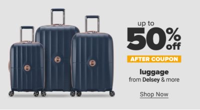 Up to 50% off luggage after coupon from Delsey & more. Shop Now.