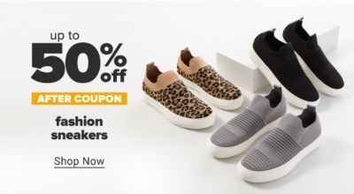 Up to 50% off fashion sneakers after coupon. Shop Now.