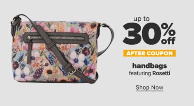 Up to 30% off handbags after coupon featuring Rosetti. Shop Now.