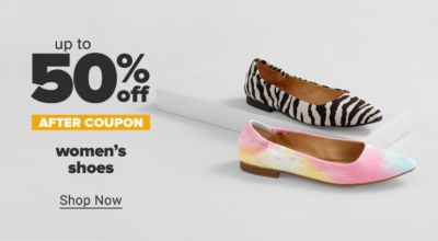 Up to 50% off women's shoes after coupon. Shop Now.