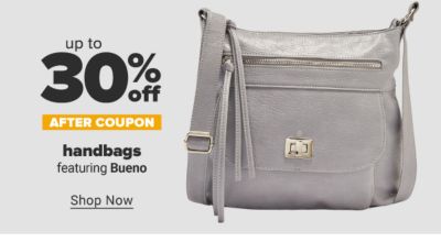 Up to 30% off handbags after coupon featuring Bueno. Shop Now.