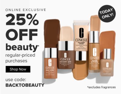 Tdday Only! Online Exclusive. 25% off beauty regular-priced purchases. Use code: BACKTOBEAUTY. Excludes fragrances. Shop Now.