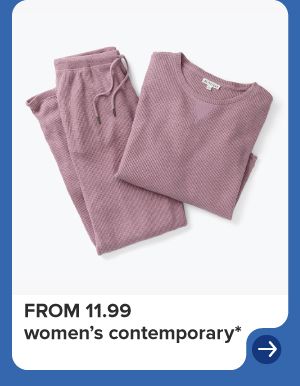 A women's loungewear set. From 9.99 women's contemporary separates. 