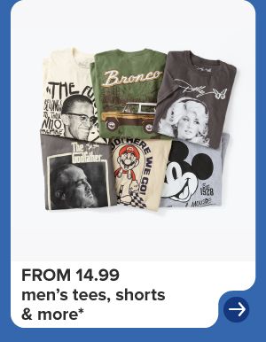 Different t-shirts. From 14.99 men's tees, shorts & more. 