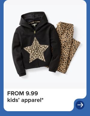 A kids' sweatshirt and matching pants. From 9.99 kids' apparel. 